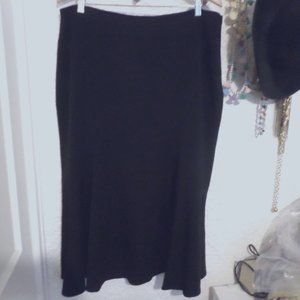 Insight Fit & Flare Black Midi Skirt Sz 14